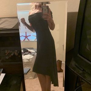 Black Hi-Lo Dress strapless